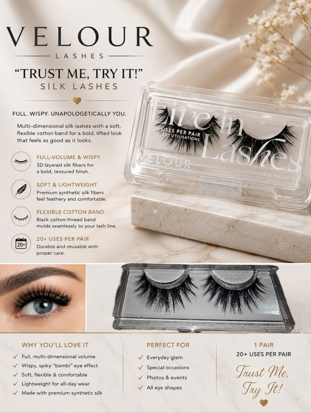 Velour Lashes “Trust Me, Try It!” Silk Lashes